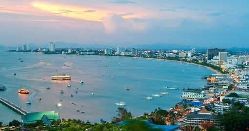 Pattaya gulf at twilight
