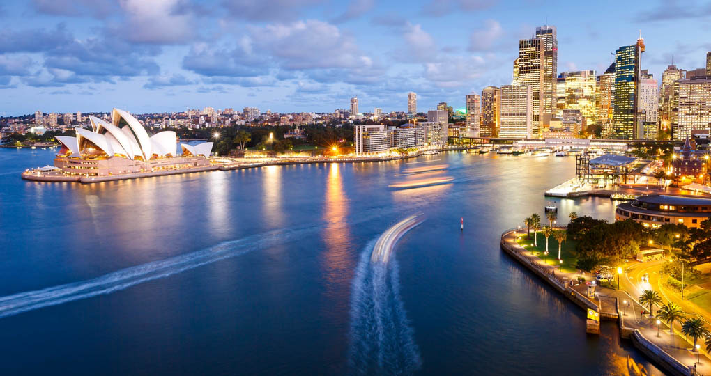 Sydney Harbour nighttime