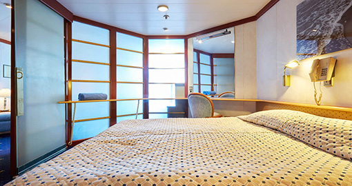 Balcony Suites on the MS Celestyal Crystal.