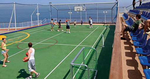 Basketball/Volleyball/Tennis Court.