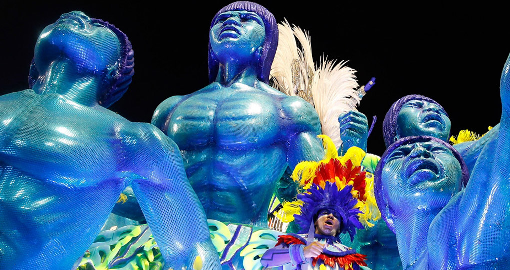 Lavish carnaval float in Rio de Janeiro's sambadrome