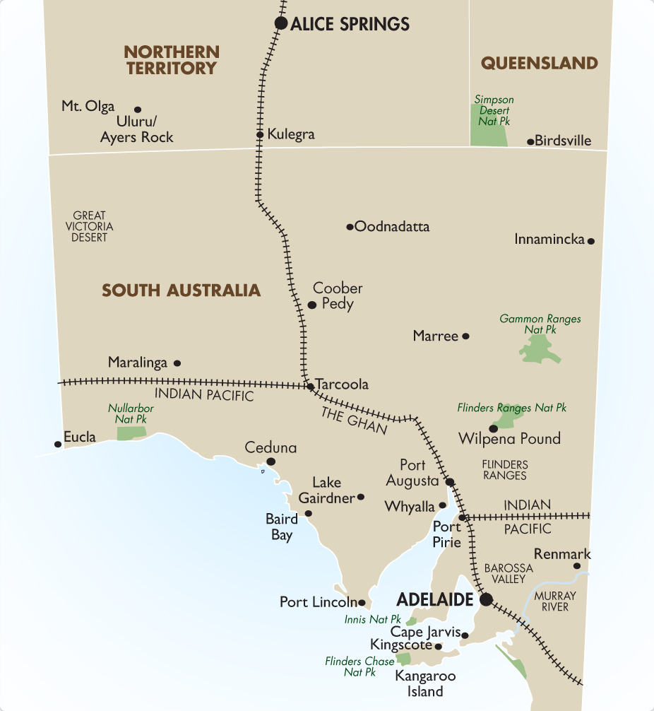 south australia tourism map