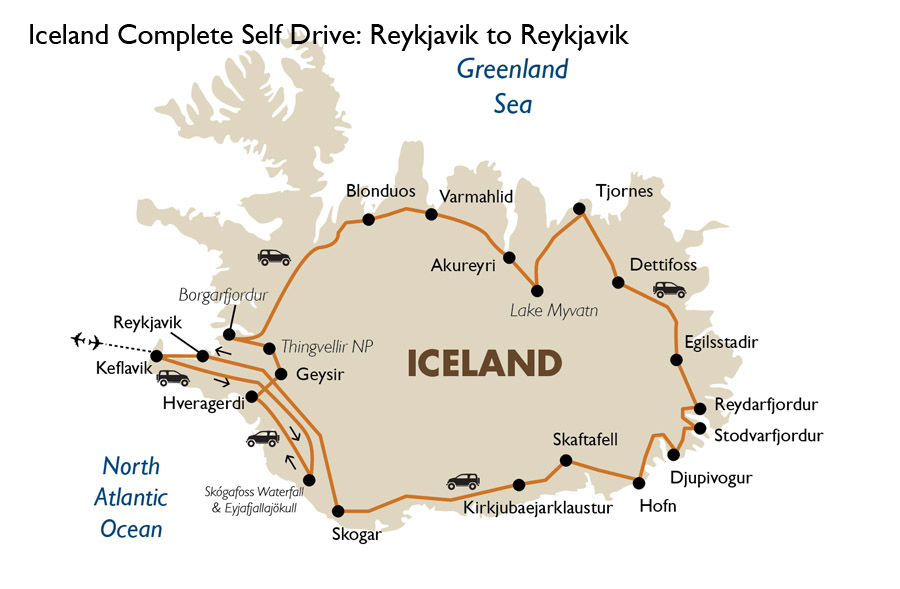 iceland self drive tours from reykjavik